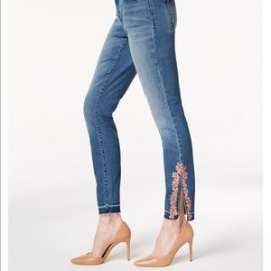 INC PAINTED RELEASED HEM SKINNY JEANS SIZE 12